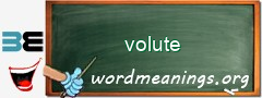 WordMeaning blackboard for volute